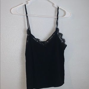 black lace tank top